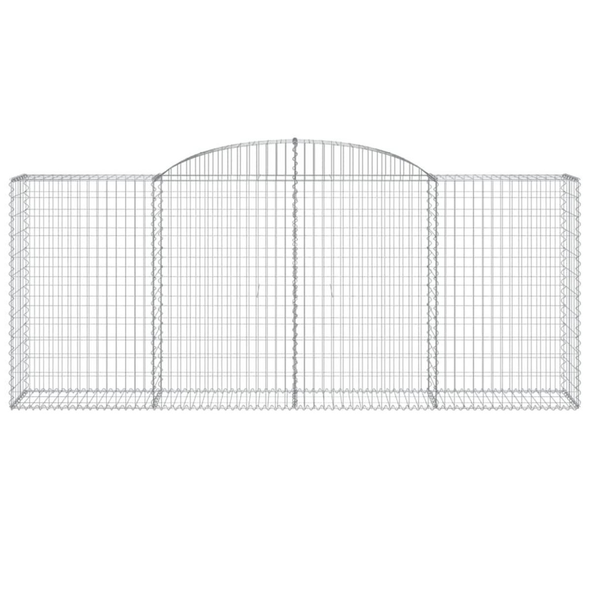 VIDAXL Paniers a gabions arques 3 pcs 300x50x120/140 cm fer galvanise