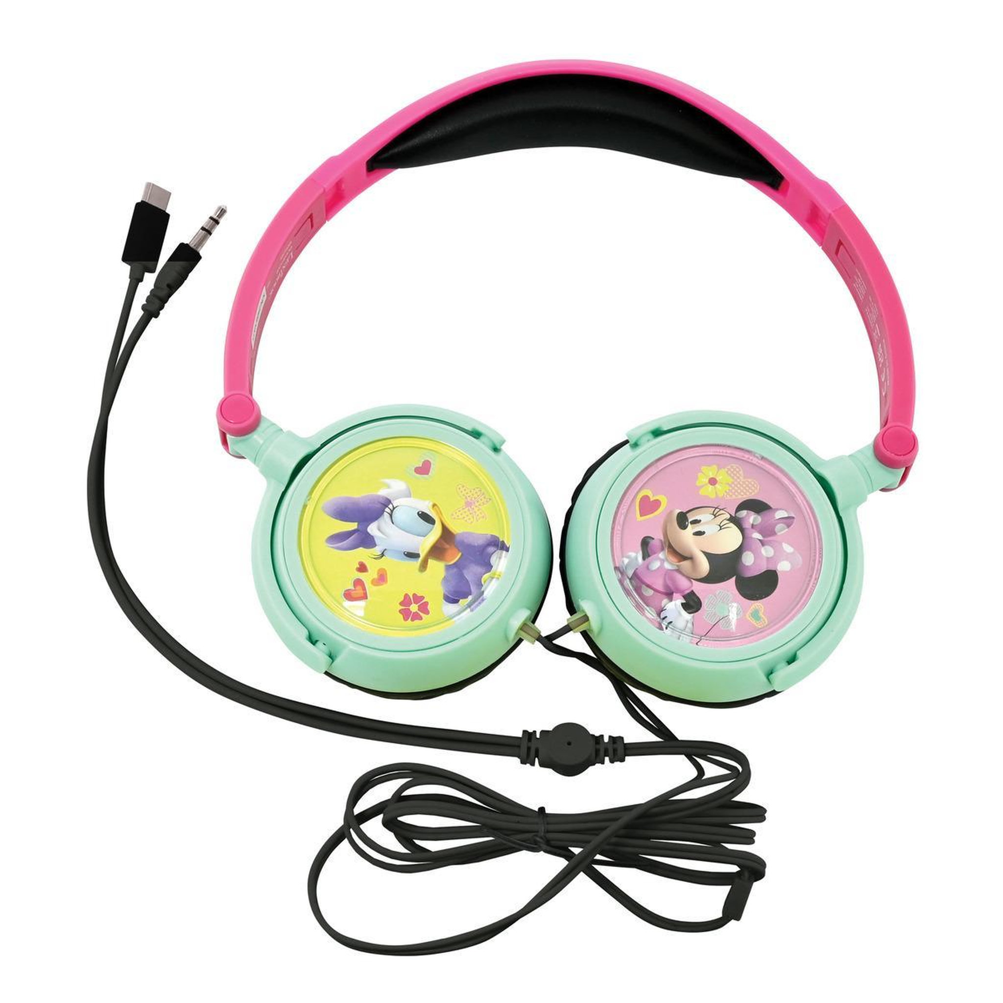 Lexibook Casque stéréo filaire pliable Minnie Mouse avec limitation de volume d'écoute