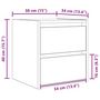 Voir la diapositive 6 : VIDAXL Table de chevet murale chene fume 38x34x40 cm
