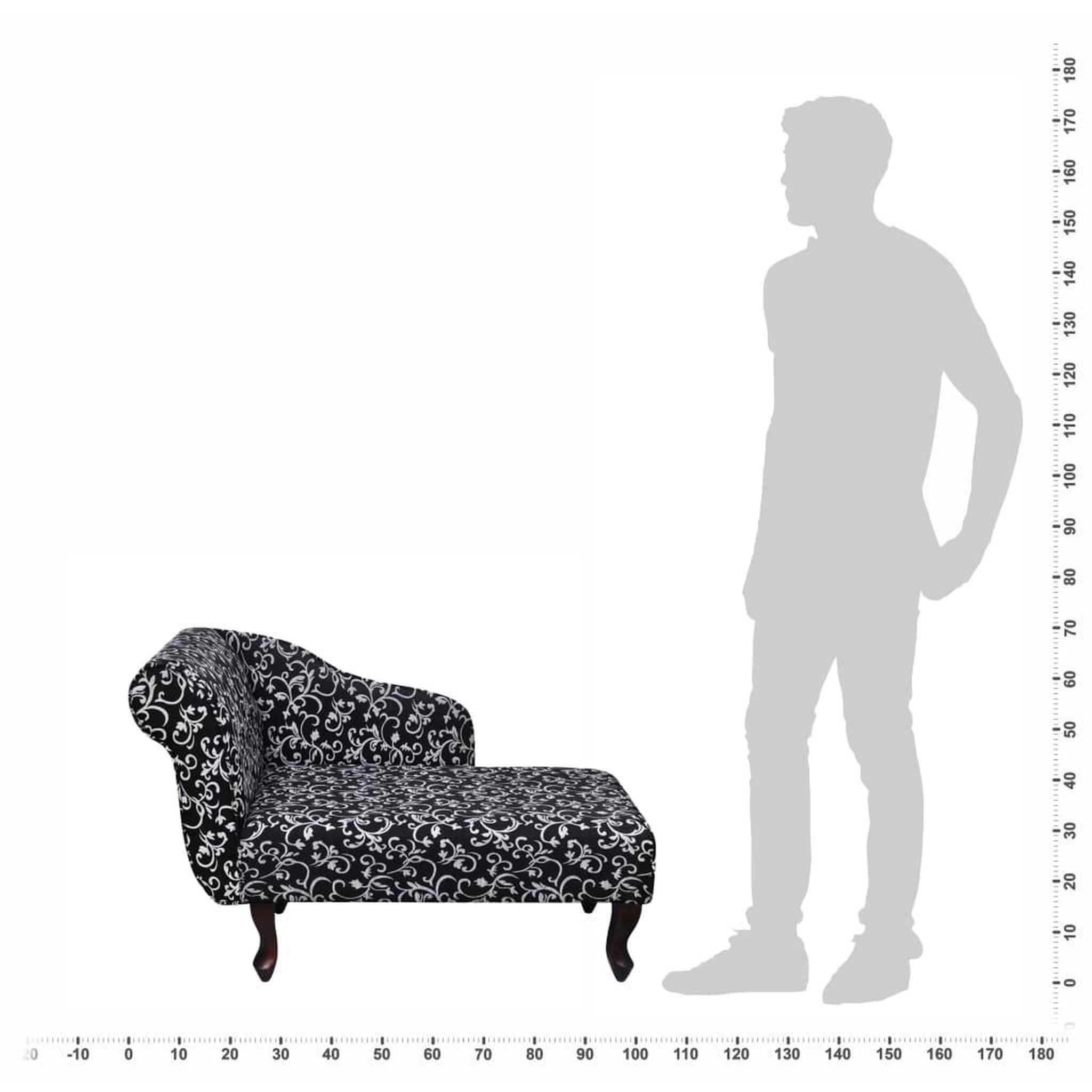 Voir la diapositive 5 : VIDAXL Chaise longue Noir et blanc Tissu