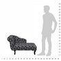 Voir la diapositive 5 : VIDAXL Chaise longue Noir et blanc Tissu