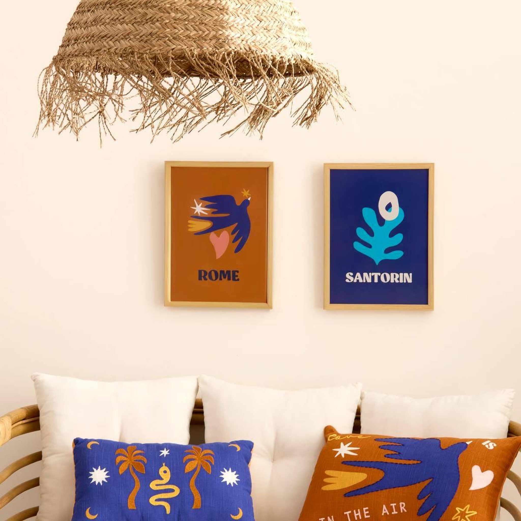 Voir la diapositive 3 : ATMOSPHERA Affiche encadrée déco  libe  30x40cm bleu