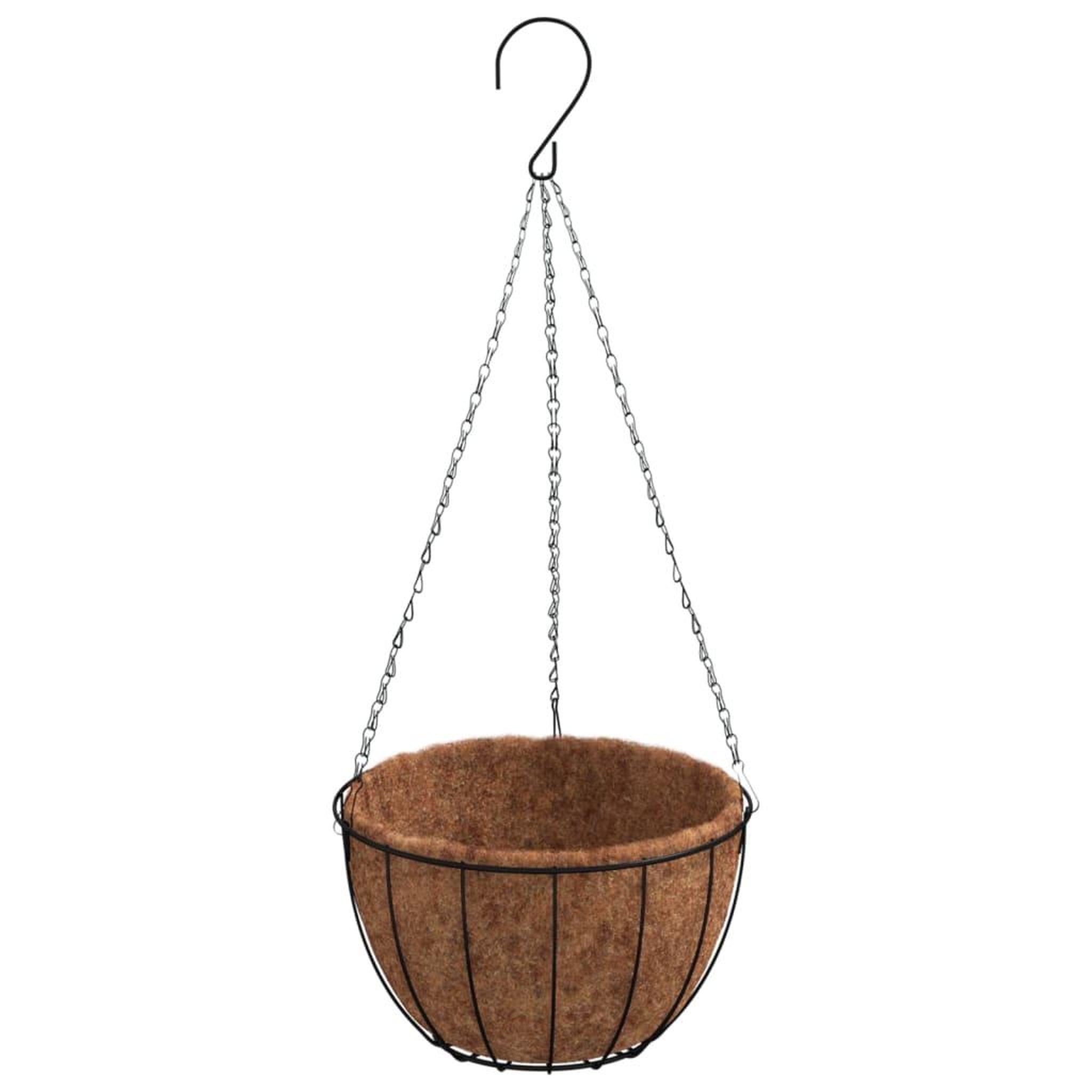 Voir la diapositive 4 : VIDAXL Supports de panier suspendu avec jardinieres 4 pcs noir acier