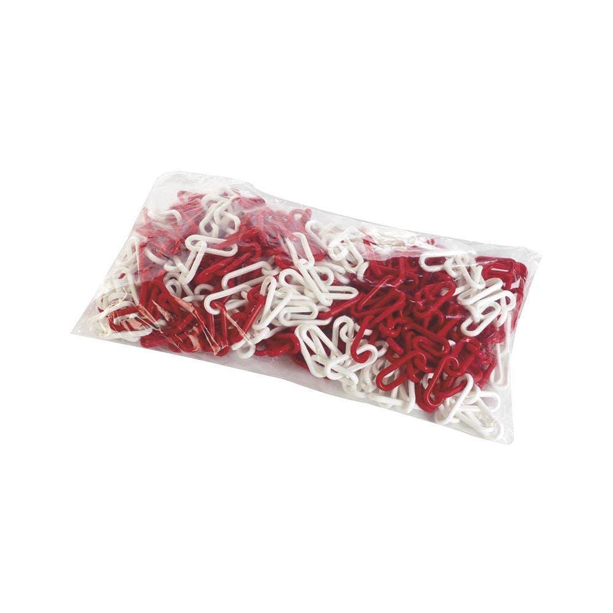 NOVAP Sac de 25m de chaîne plastique rouge et blanche ø8mm (longueur de 25m)