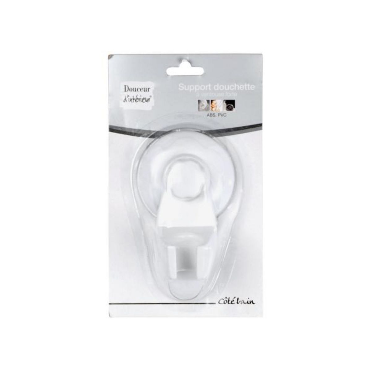 Paris Prix Support Douchette Design  Ventouse  13cm Blanc