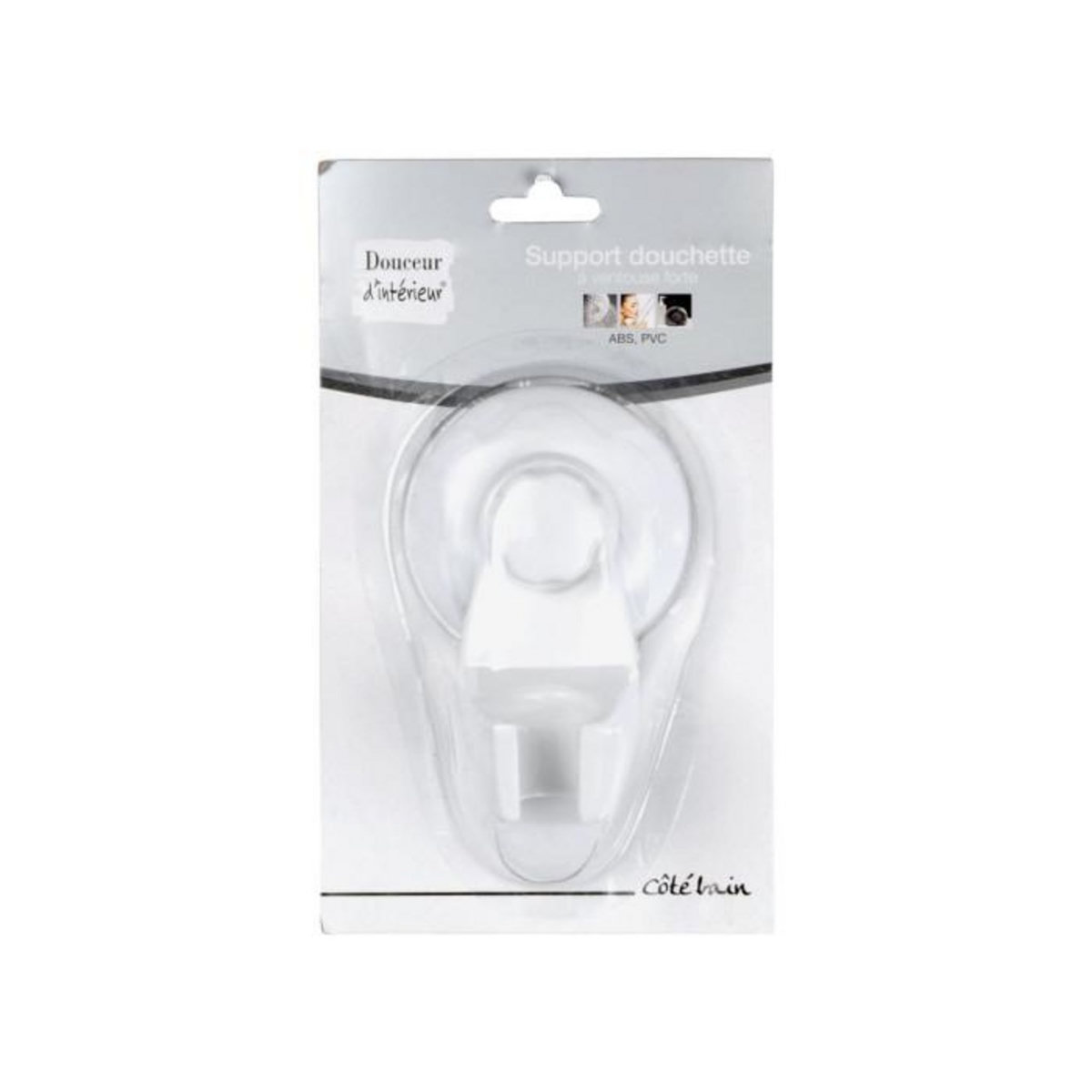 Paris Prix Support Douchette Design  Ventouse  13cm Blanc