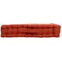 Voir la diapositive 2 : Paris Prix Coussin de Sol Uni  Panama  50x50cm Terracotta