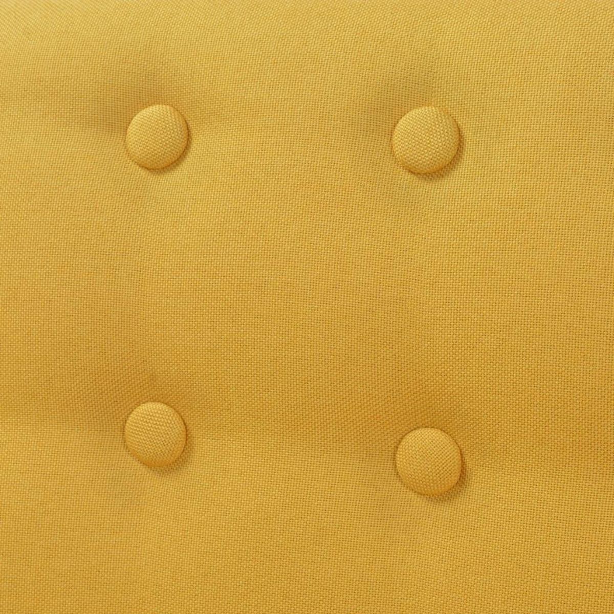 VIDAXL Fauteuil jaune tissu