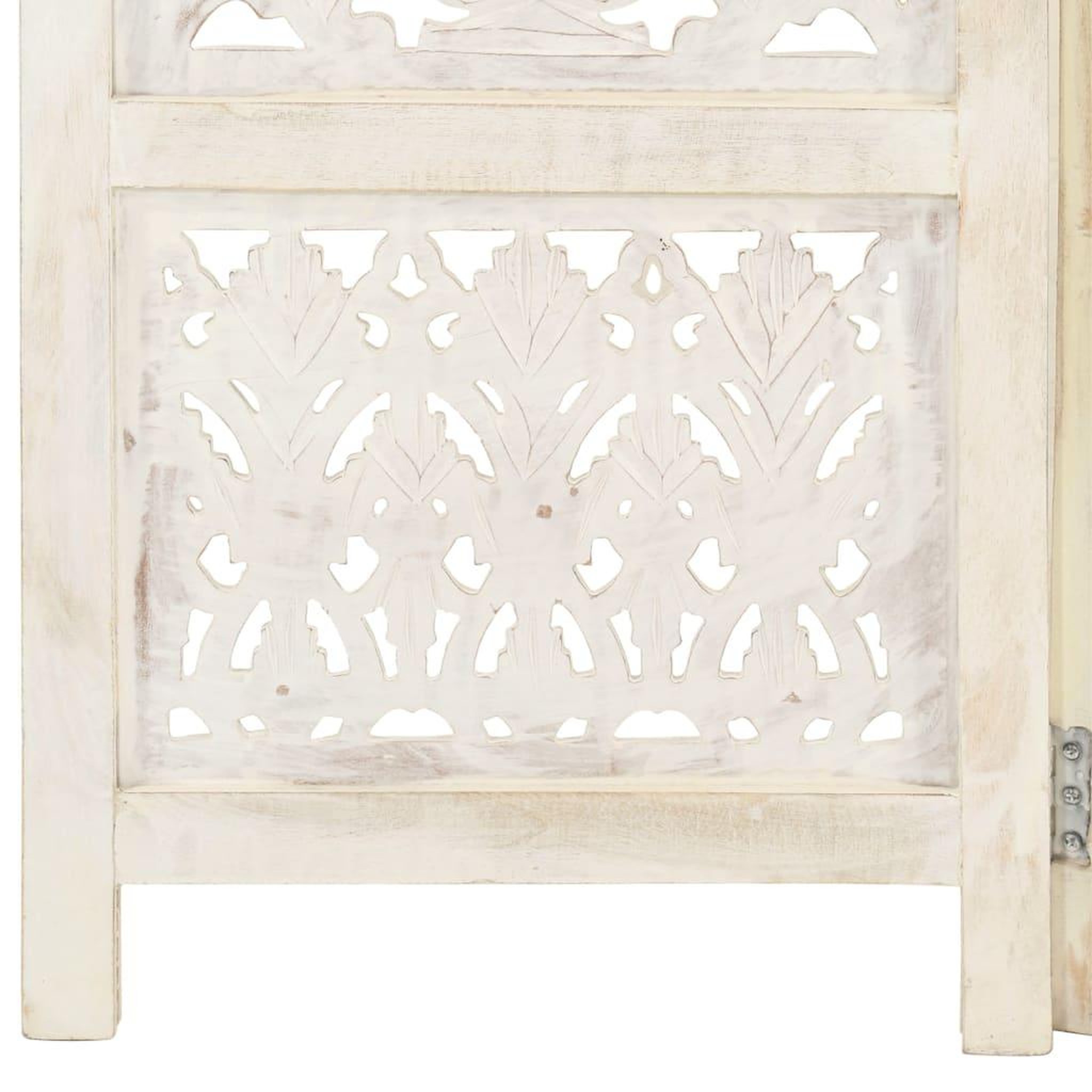 Voir la diapositive 5 : VIDAXL Cloison de separation 5 panneaux Blanc 200x165 cm Bois manguier