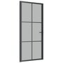 Voir la diapositive 2 : VIDAXL Porte interieure 93x201,5 cm Noir Verre mat et aluminium