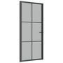 Voir la diapositive 2 : VIDAXL Porte interieure 93x201,5 cm Noir Verre mat et aluminium