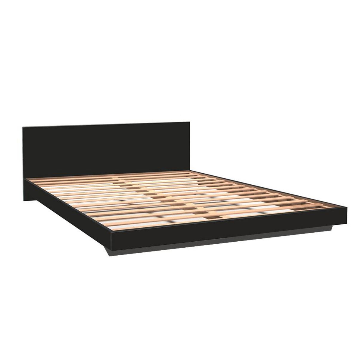 Lit double 140x190 cm avec tête de lit et sommier LAGOS