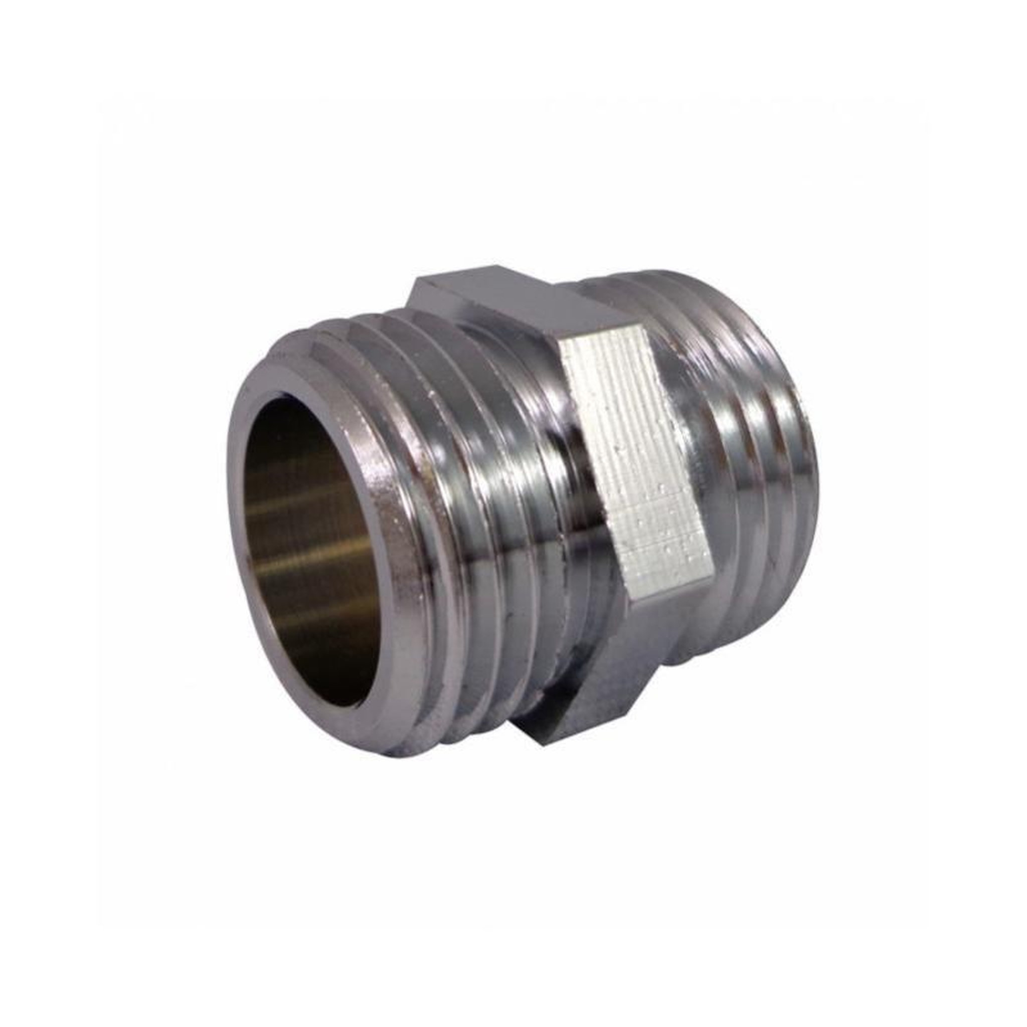 CENTRALE BRICO Mamelon double mâle laiton chromé - à visser - 280 - pour tube cuivre
