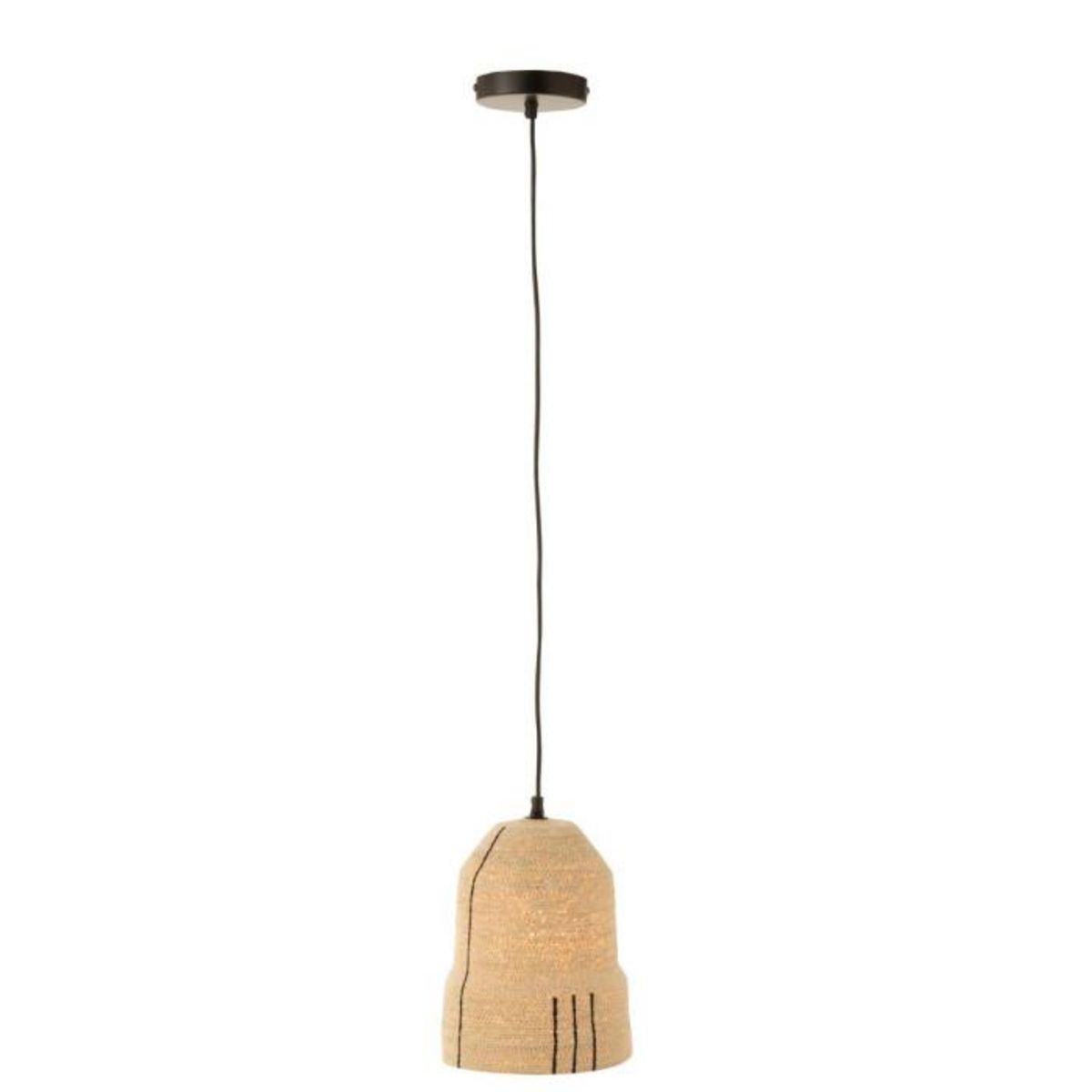 Paris Prix Lampe Suspension en Jonc  Lignes  26cm Naturel