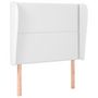 Voir la diapositive 2 : VIDAXL Tete de lit avec oreilles Blanc 103x23x118/128 cm Similicuir