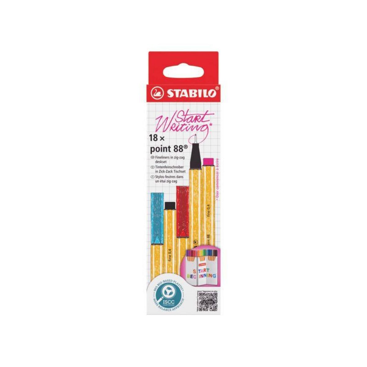 Stabilo Etui zig zag de 18 stylos feutres Stabilo pointe 88 fine