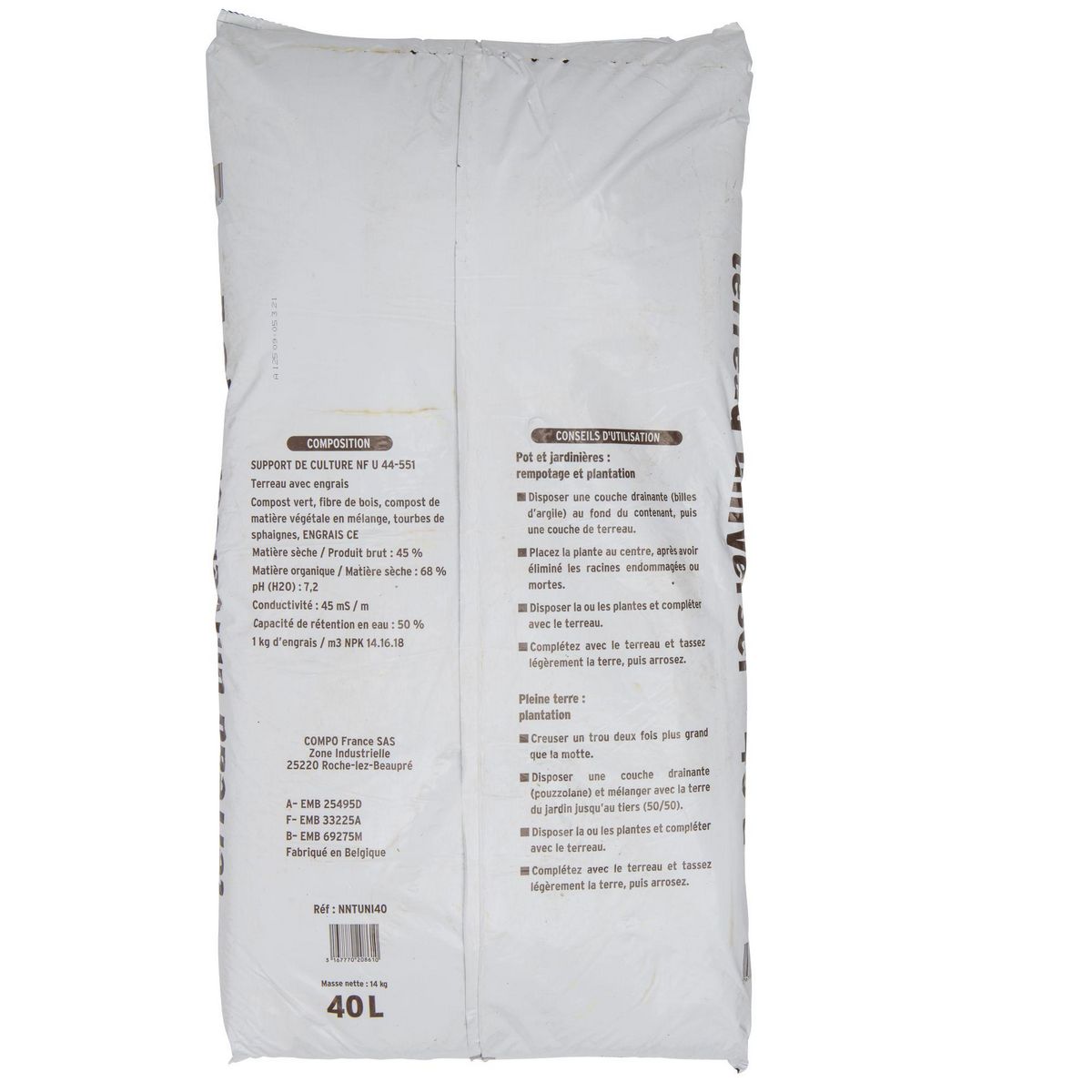 ALGOFLASH Terreau universel en sac de 40 L Algoflash