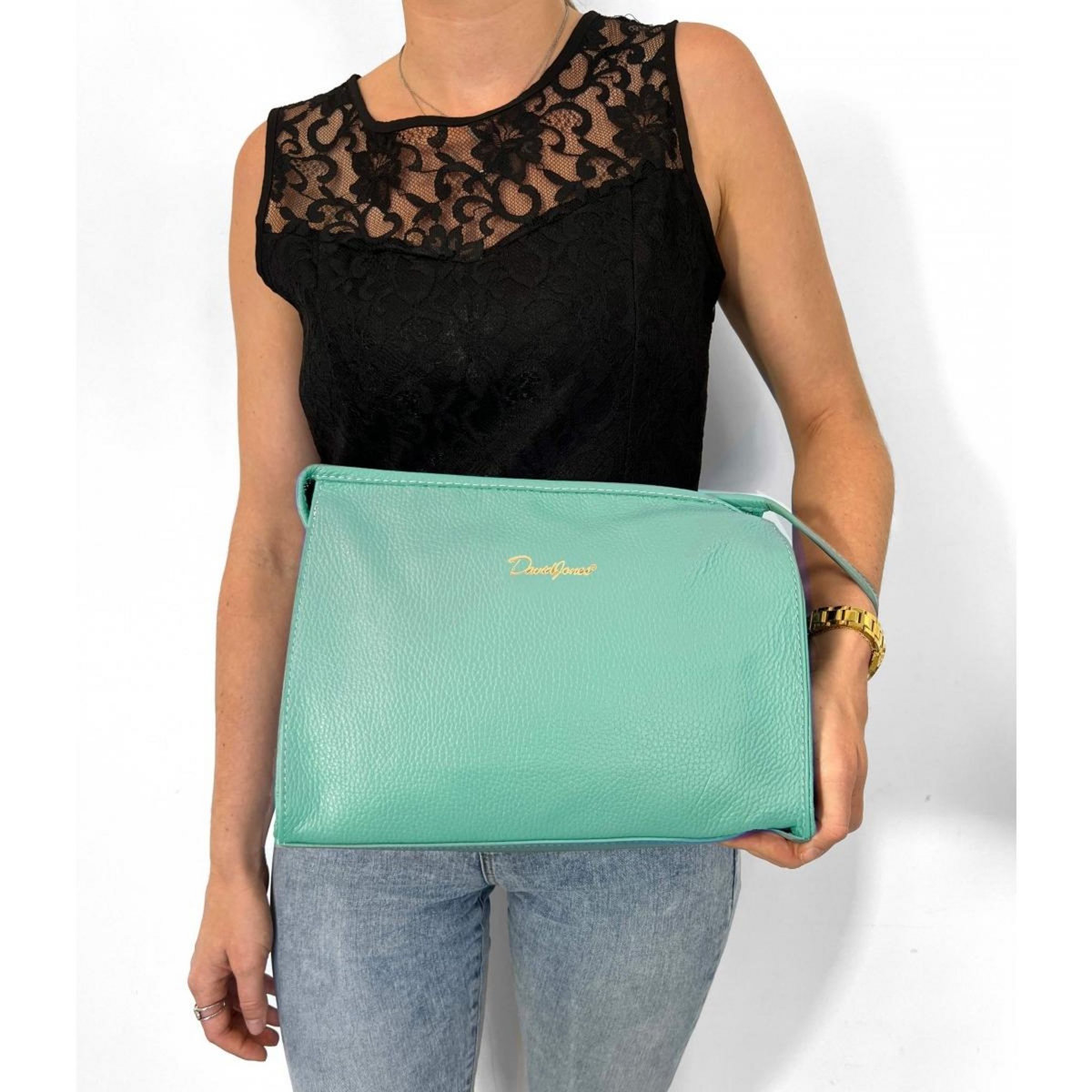 David Jones Trousse de toilette cuir de vachette