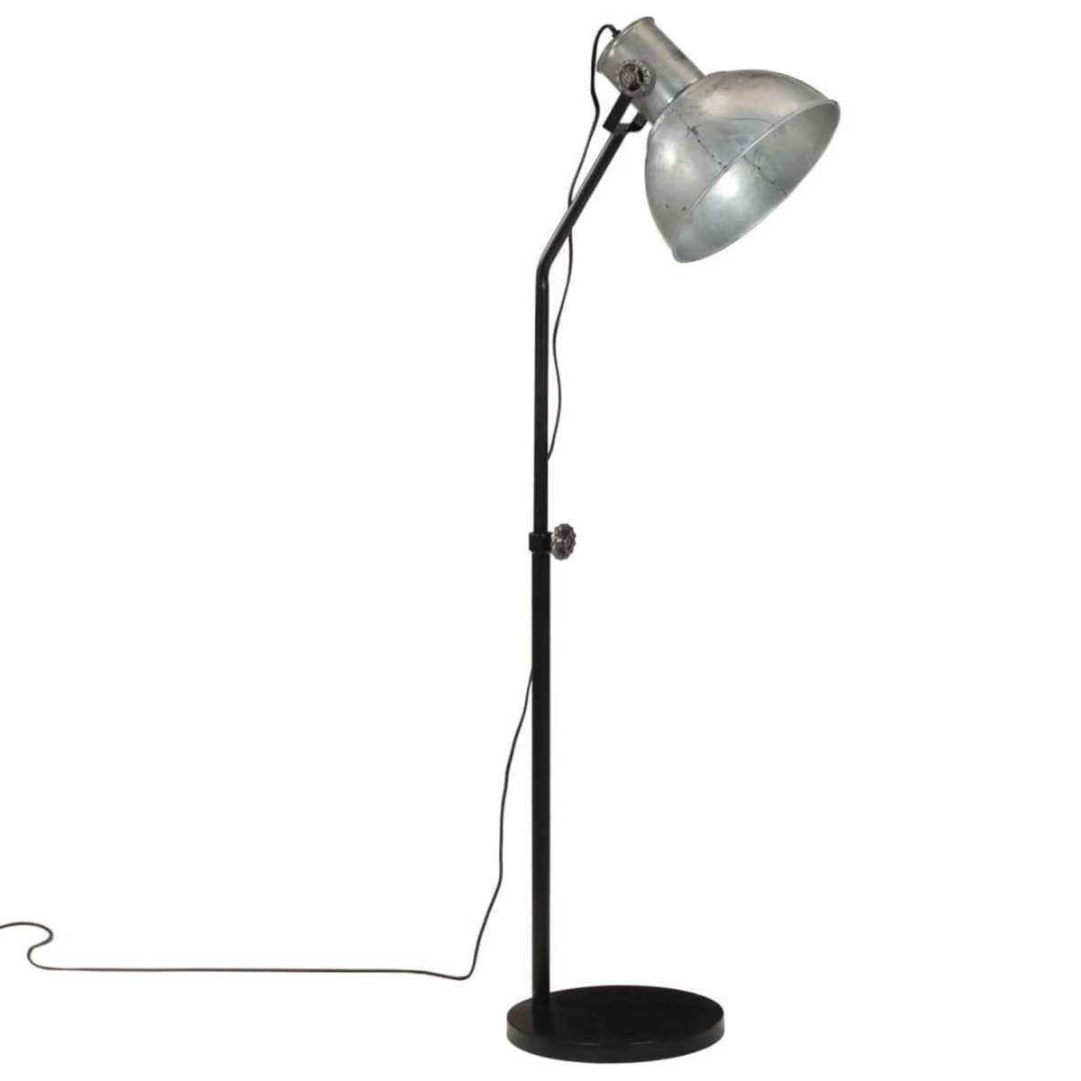 VIDAXL Lampadaire 25 W argent vintage 30x30x90-150 cm E27