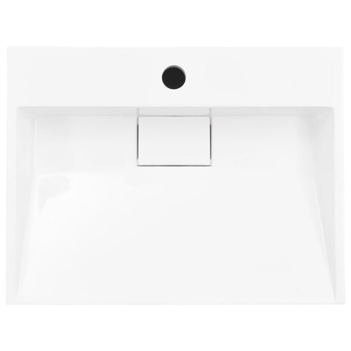 VIDAXL Lavabo 50x38x13 cm Fonte minerale/marbre Blanc