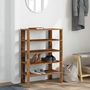 Voir la diapositive 3 : VIDAXL Etagere a chaussures vieux bois 61x32x87,5 cm bois d'ingenierie