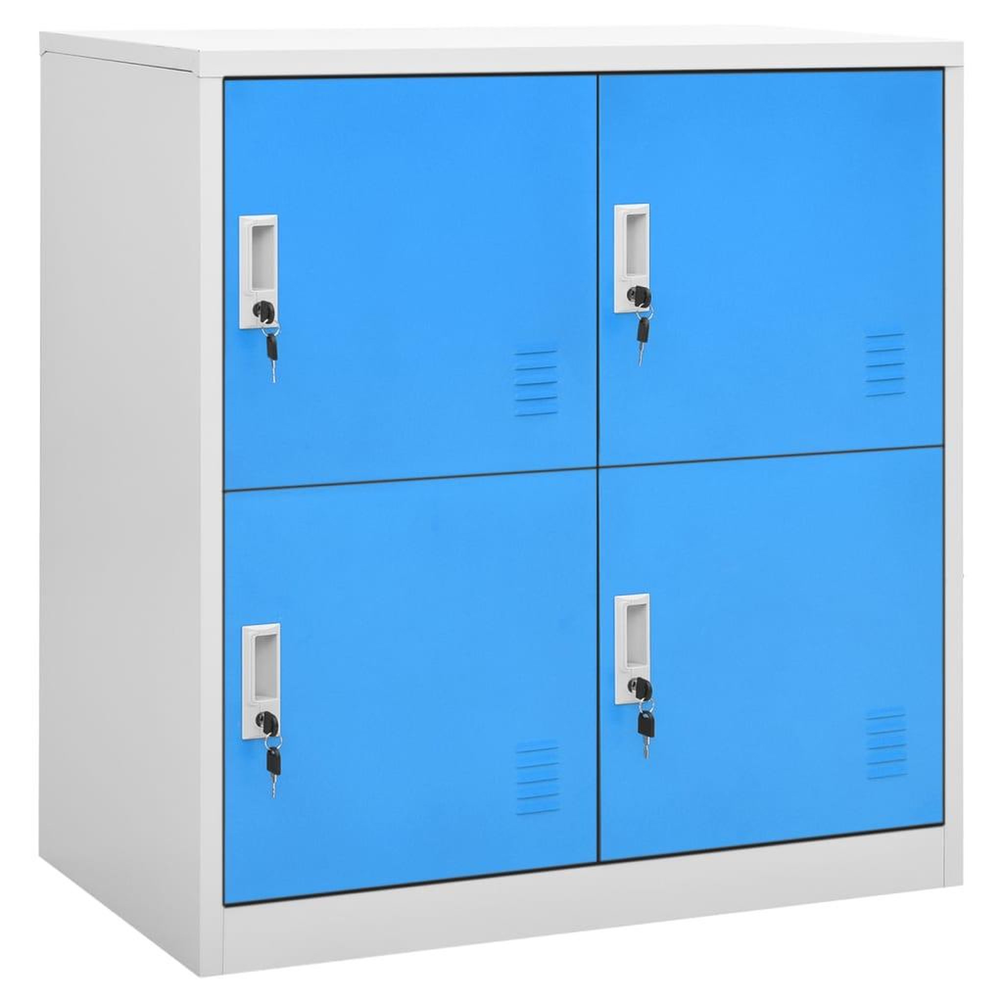 Voir la diapositive 2 : VIDAXL Armoires a casiers 2 pcs Gris clair et bleu 90x45x92,5 cm Acier