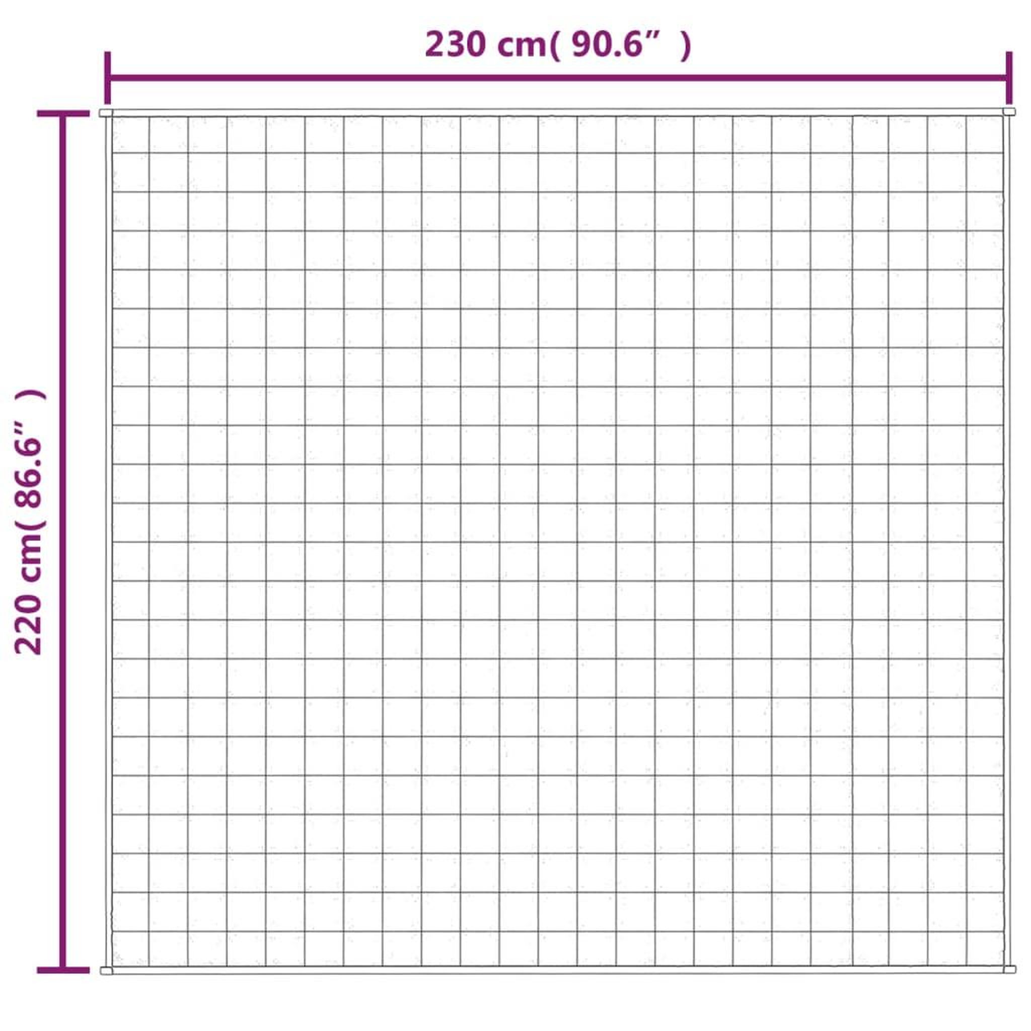 Voir la diapositive 6 : VIDAXL Couverture lestee Creme clair 220x230 cm 11 kg Tissu
