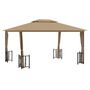 Voir la diapositive 2 : VIDAXL Tonnelle avec parois et toit double 3x4 m Taupe
