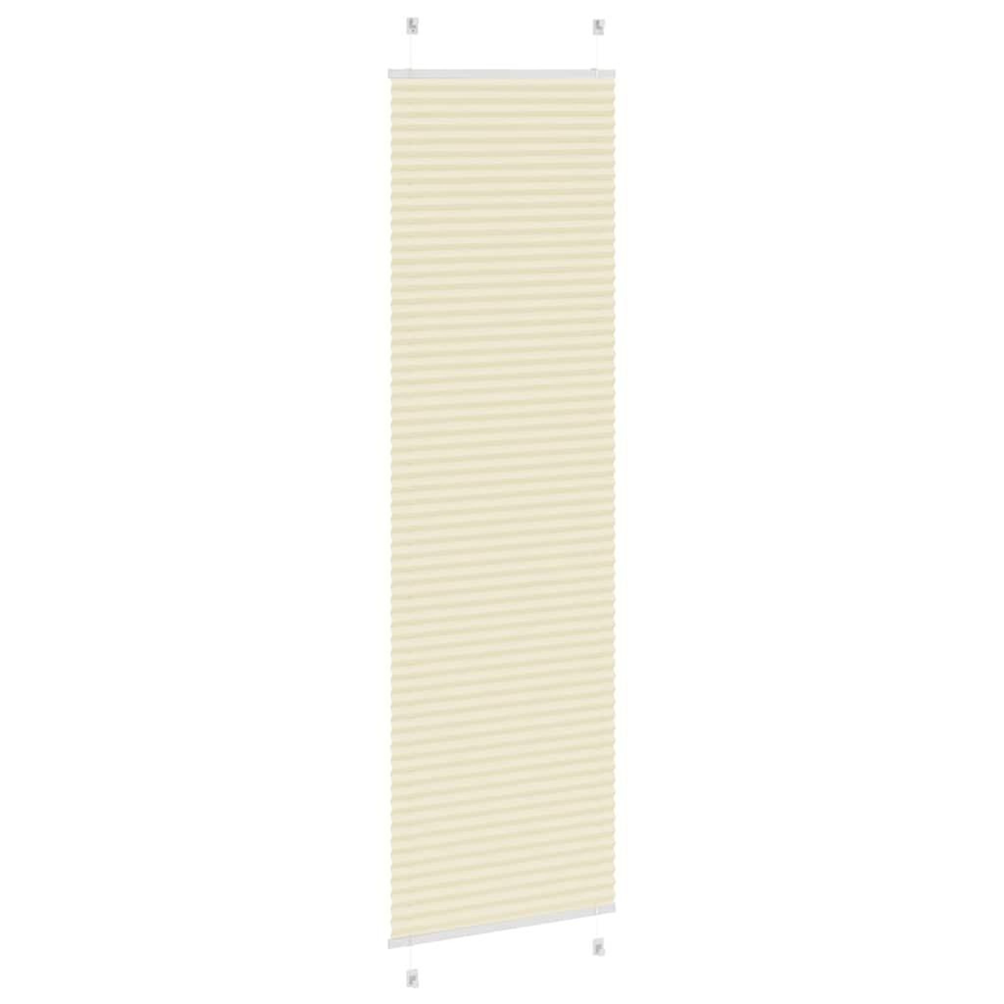 Voir la diapositive 4 : VIDAXL Store plisse creme 65x200 cm largeur du tissu 64,4 cm polyester