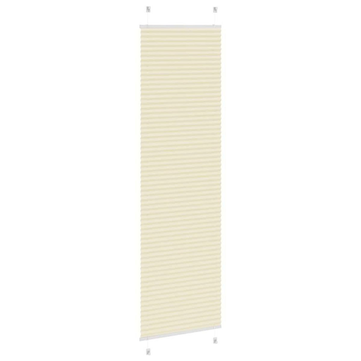 VIDAXL Store plisse creme 65x200 cm largeur du tissu 64,4 cm polyester