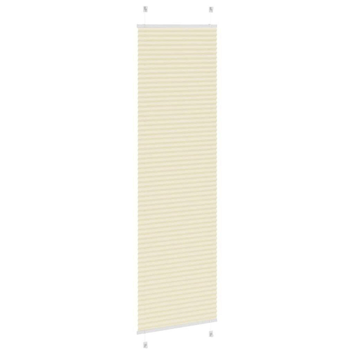 VIDAXL Store plisse creme 65x200 cm largeur du tissu 64,4 cm polyester