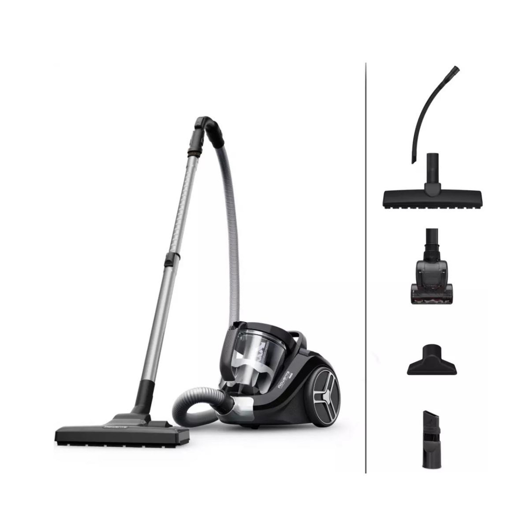 Voir la diapositive 2 : ROWENTA Aspirateur sans sac 900w 75db noir/gris - yy5668fe