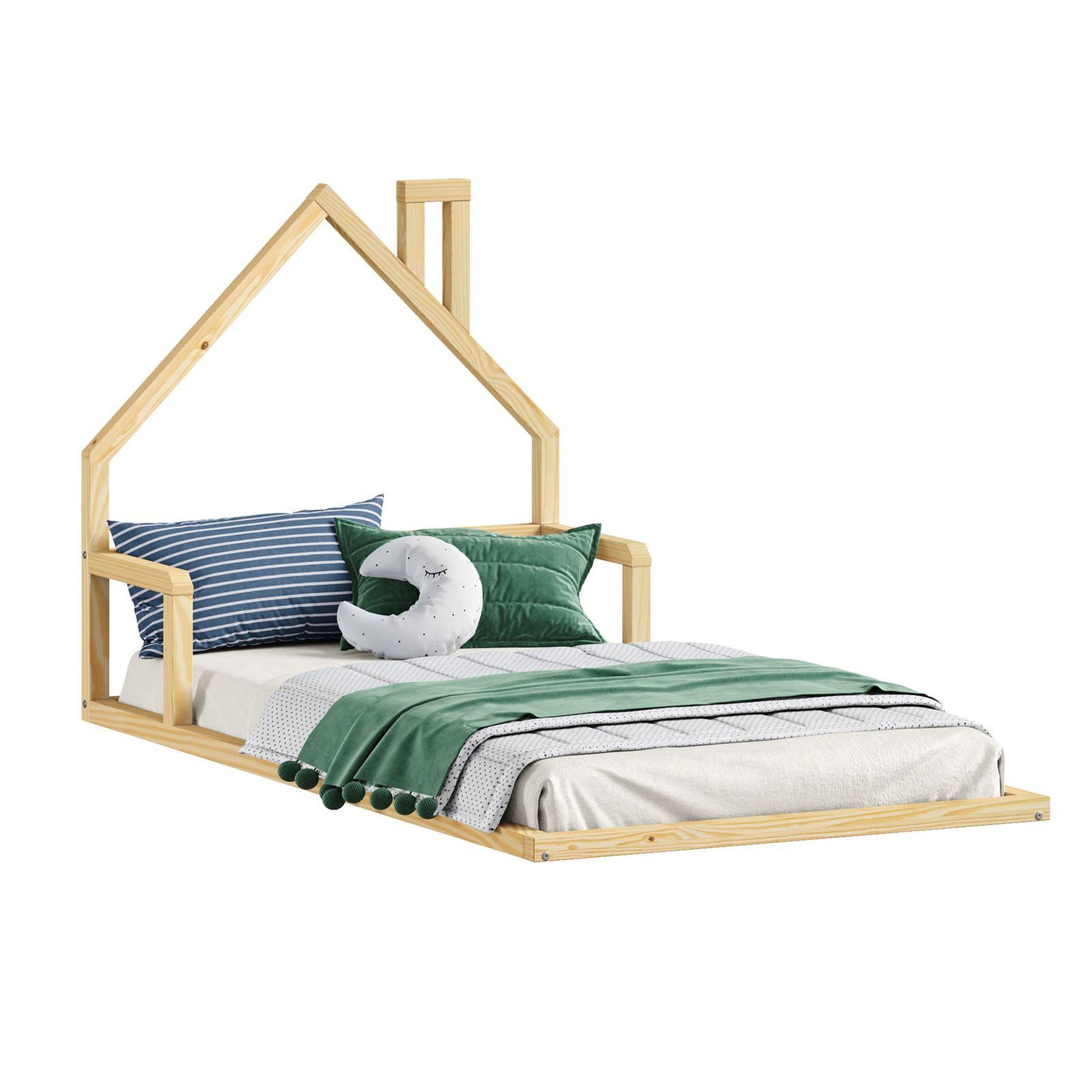 Voir la diapositive 1 : IDIMEX Lit enfant eloa type montessori, couchage 90x200 cm, en pin massif