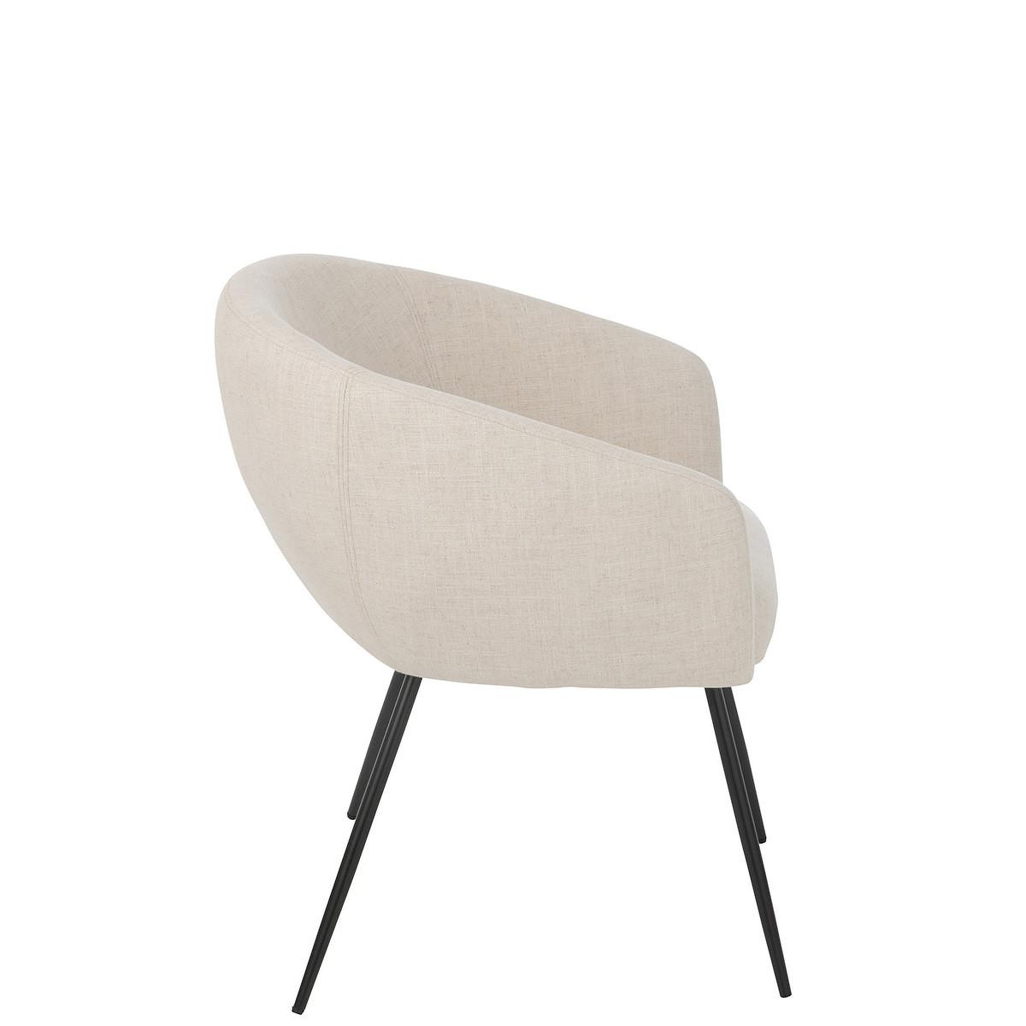 Voir la diapositive 3 : J-LINE Chaise design  wales  75cm ivoire