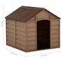 Voir la diapositive 6 : VIDAXL Niche pour chiens Marron 71x71,5x68 cm PP