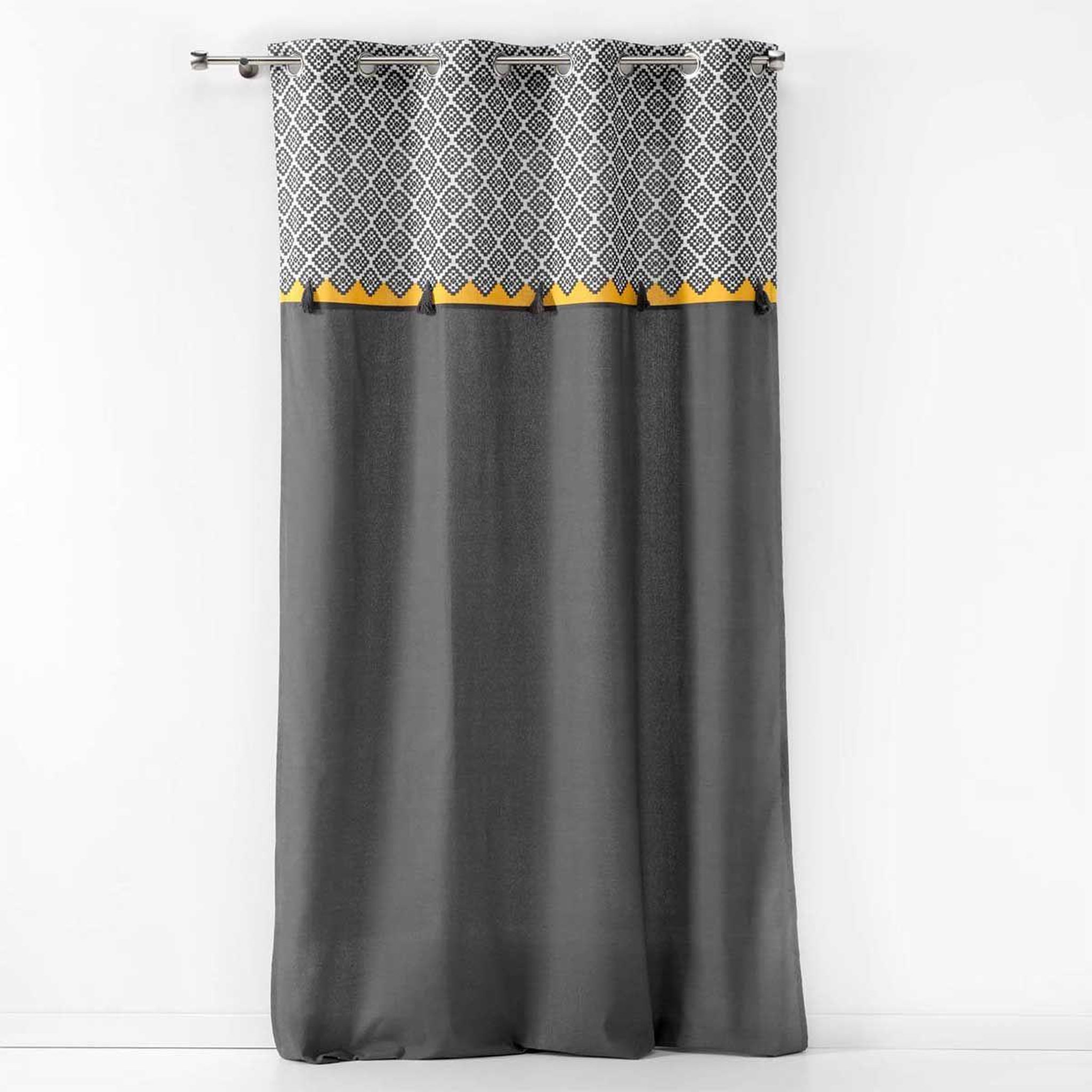 Douceur d'Intérieur Rideau à œillets  neo casa  140x240cm gris