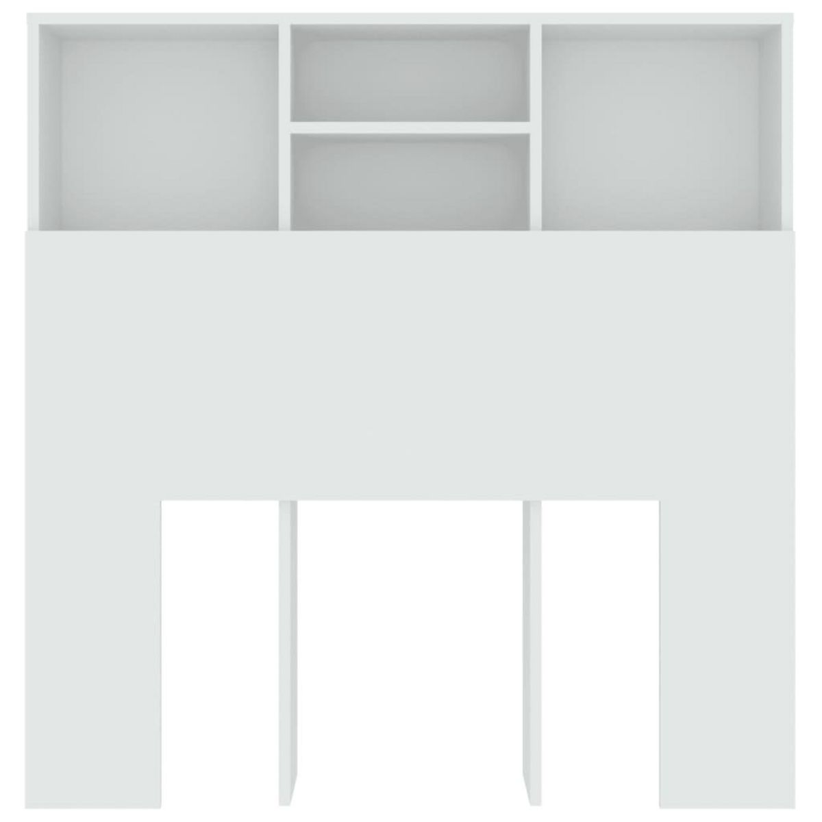 VIDAXL Armoire de tete de lit Blanc 100x19x103,5 cm