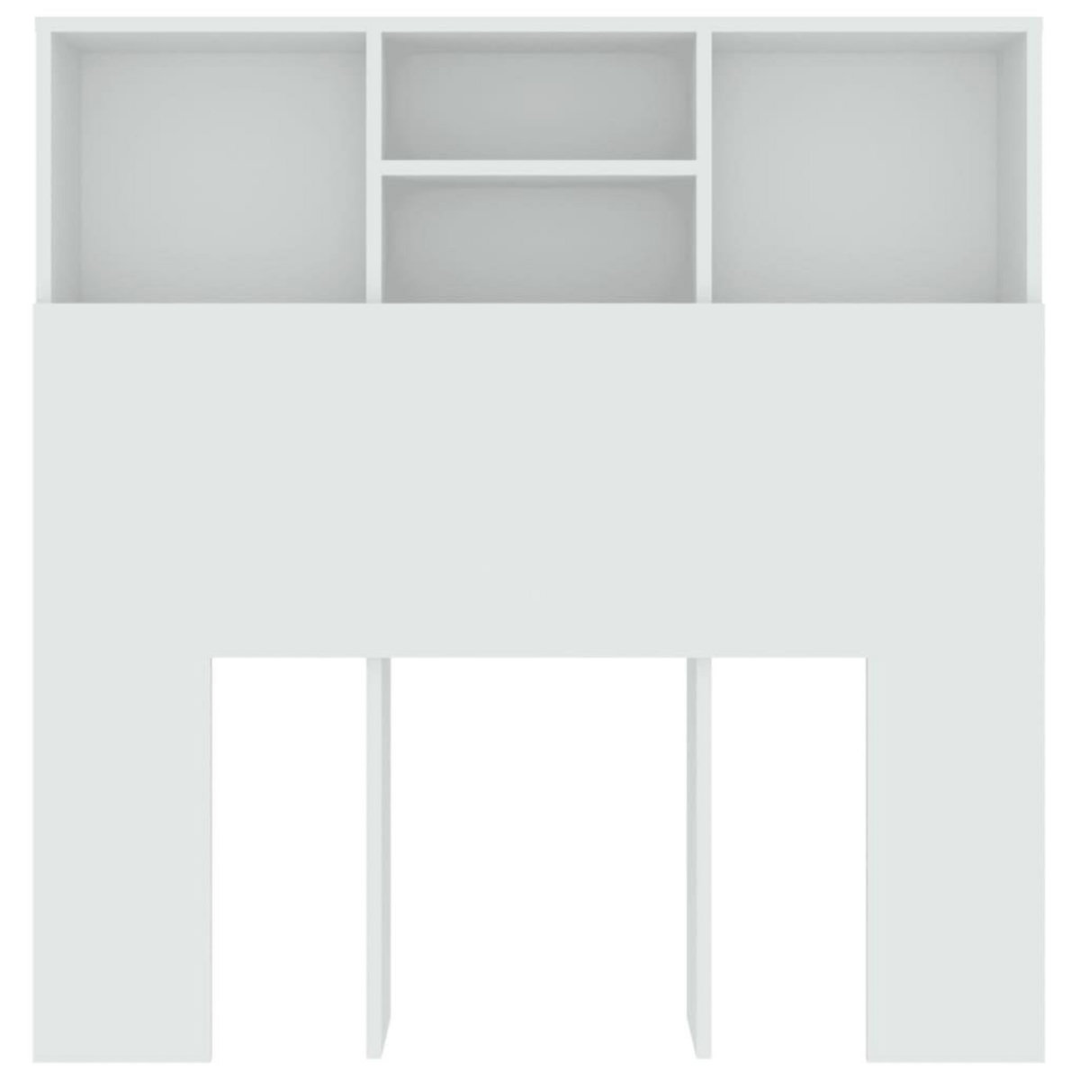 VIDAXL Armoire de tete de lit Blanc 100x19x103,5 cm