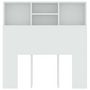 Voir la diapositive 4 : VIDAXL Armoire de tete de lit Blanc 100x19x103,5 cm