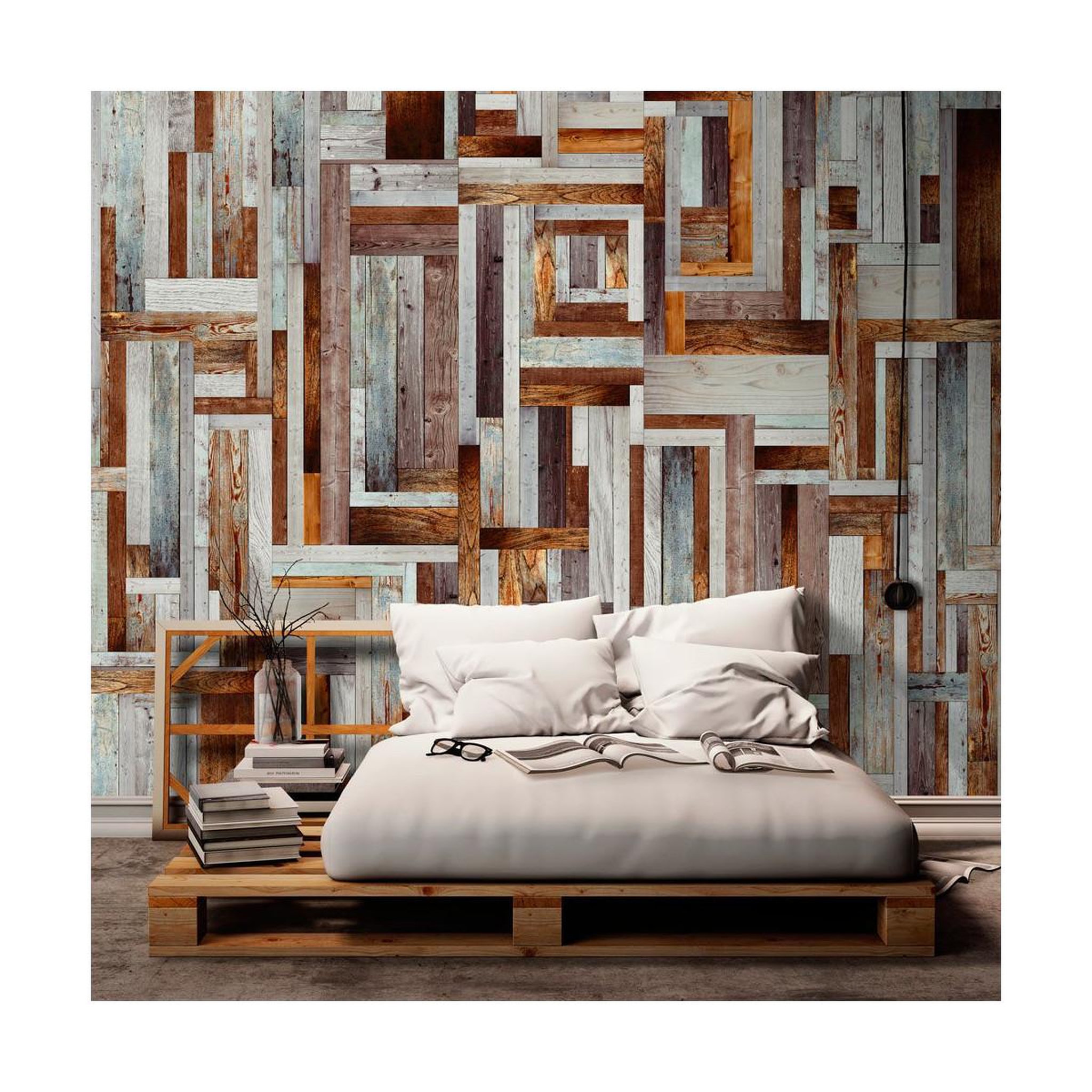 Paris Prix Papier peint  labyrinth of wooden planks  50x1000cm