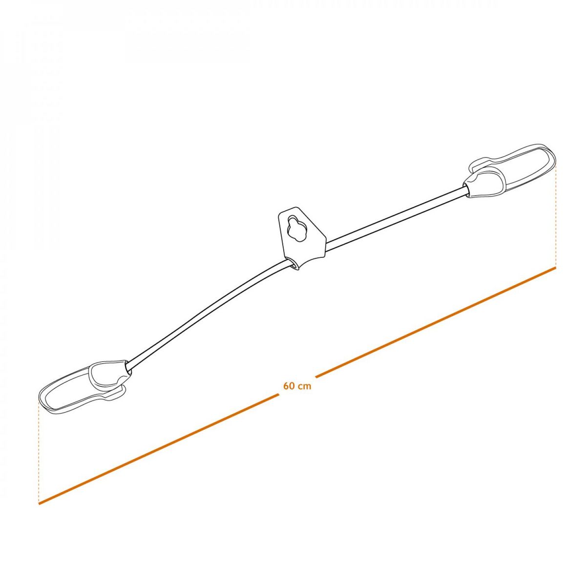LINXOR Lot de 10 tendeurs sandows sécurisés et normés avec passant piton - Gris