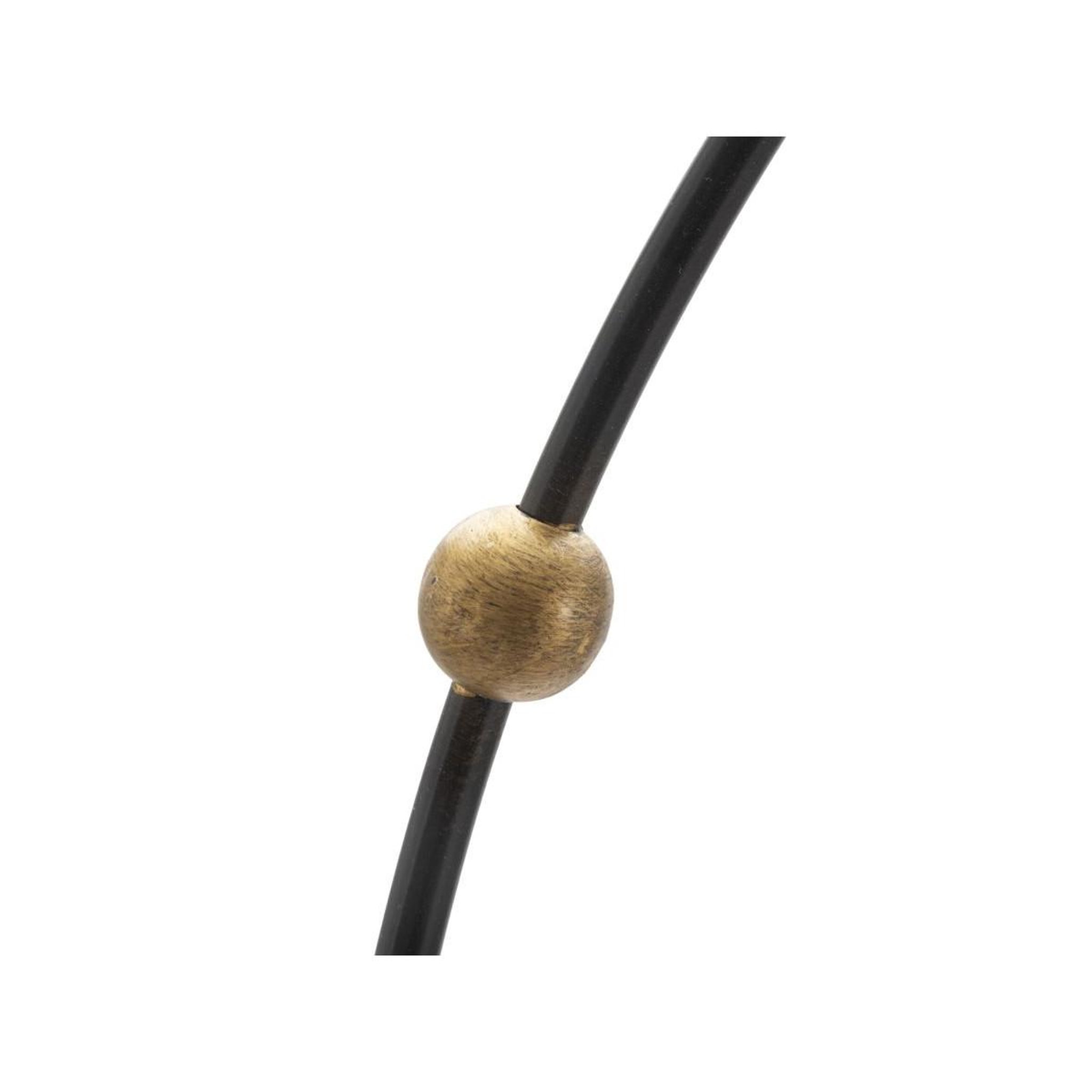Voir la diapositive 2 : Paris Prix Horloge murale en métal  pearl  61cm noir