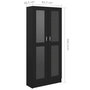 Voir la diapositive 6 : VIDAXL Armoire a vitrine Noir 82,5x30,5x185,5 cm Bois d'ingenierie