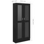 Voir la diapositive 6 : VIDAXL Armoire a vitrine Noir 82,5x30,5x185,5 cm Bois d'ingenierie