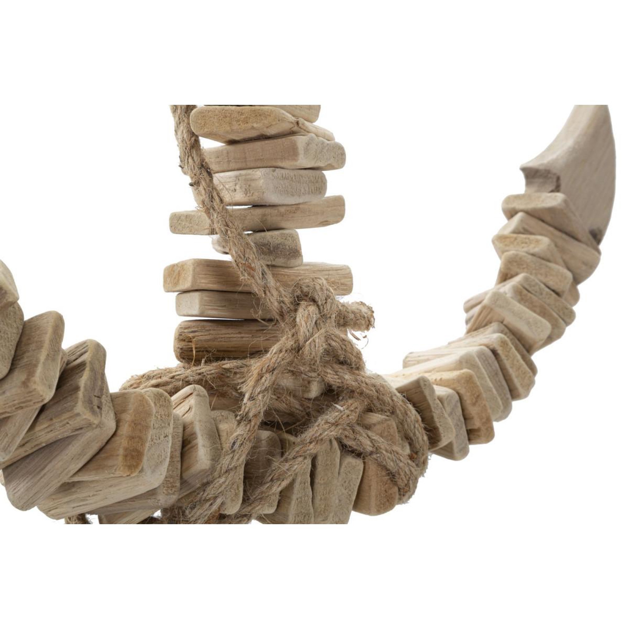 Voir la diapositive 3 : Paris Prix Décoration murale en bois à suspendre  ancre  46cm naturel