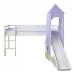 HomeStyle4U Lit Mezzanine Tour Toboggan Bois de Pin