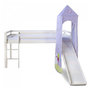 Voir la diapositive 1 : HomeStyle4U Lit Mezzanine Tour Toboggan Bois de Pin