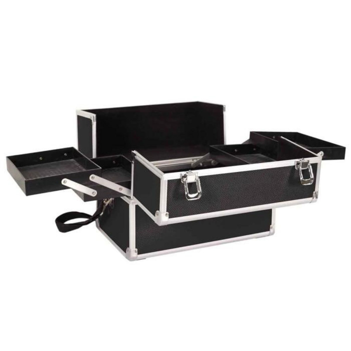 Paris Prix Mallette de Rangement Cosmétique  Vanity  32cm Noir