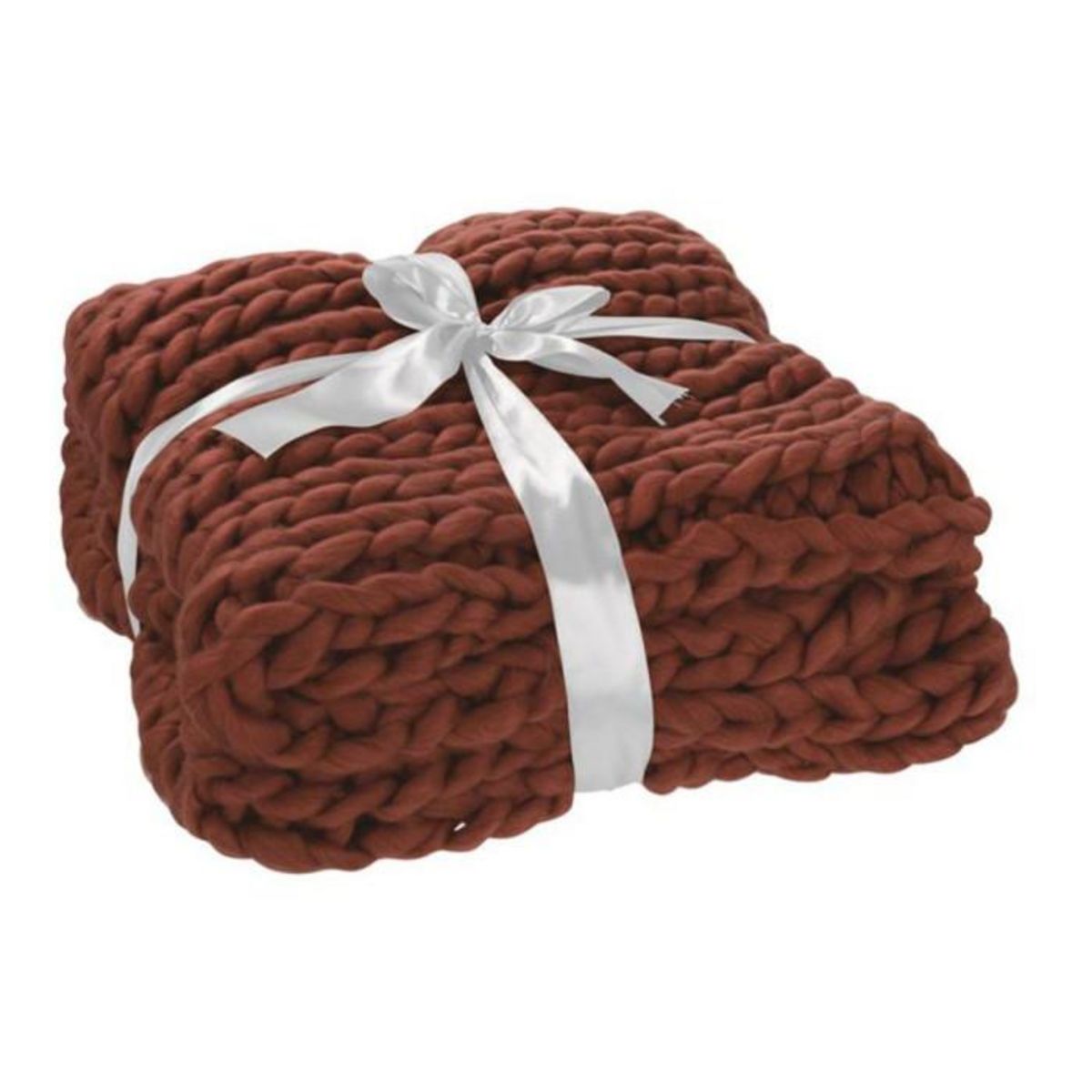 Paris Prix Plaid Déco Maille  Tricoté  127x152cm Rouge