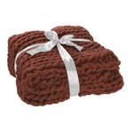 Paris Prix Plaid Déco Maille  Tricoté  127x152cm Rouge